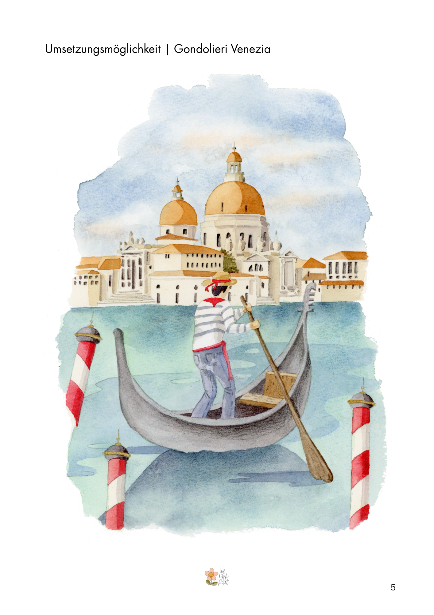 Aquarell Malvorlagen "Bella Italia" Sammelpaket mit 7 Vorlagen