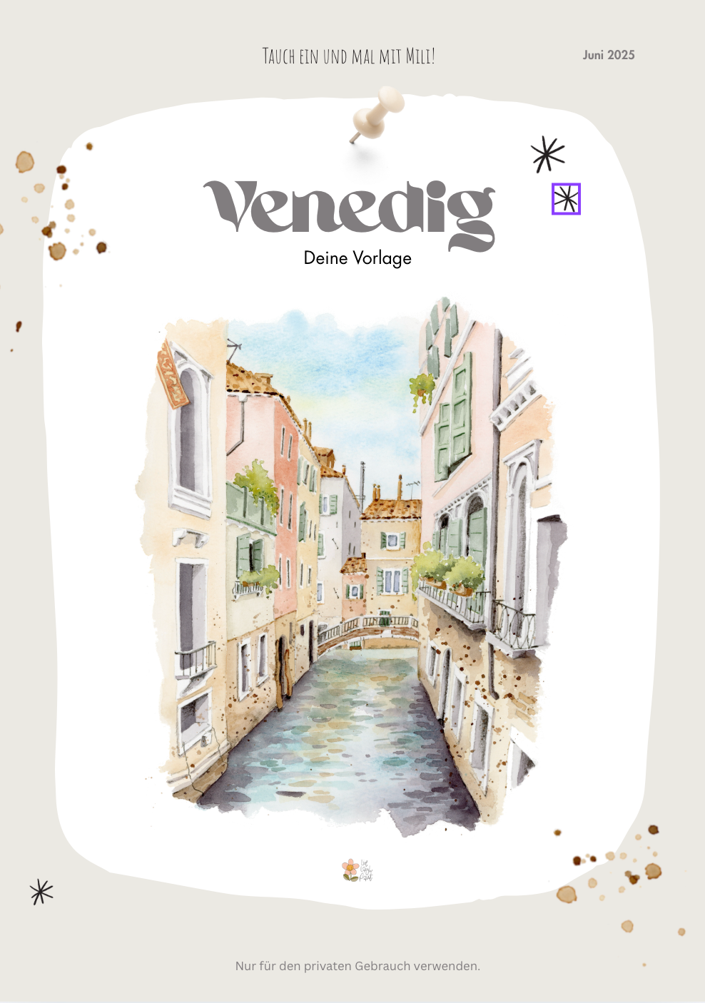 Exklusive Venedig-Vorlage mit Mini-Guide