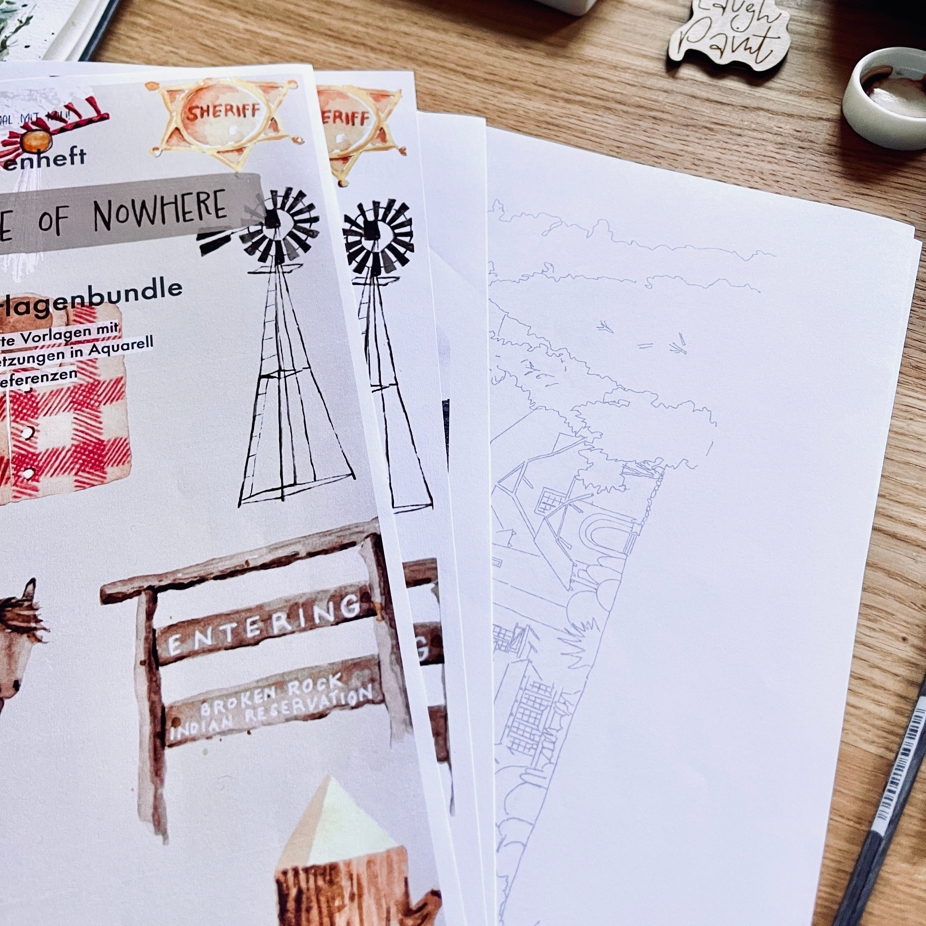 Aquarell Vorlagenpaket "In the Middle of Nowhere"